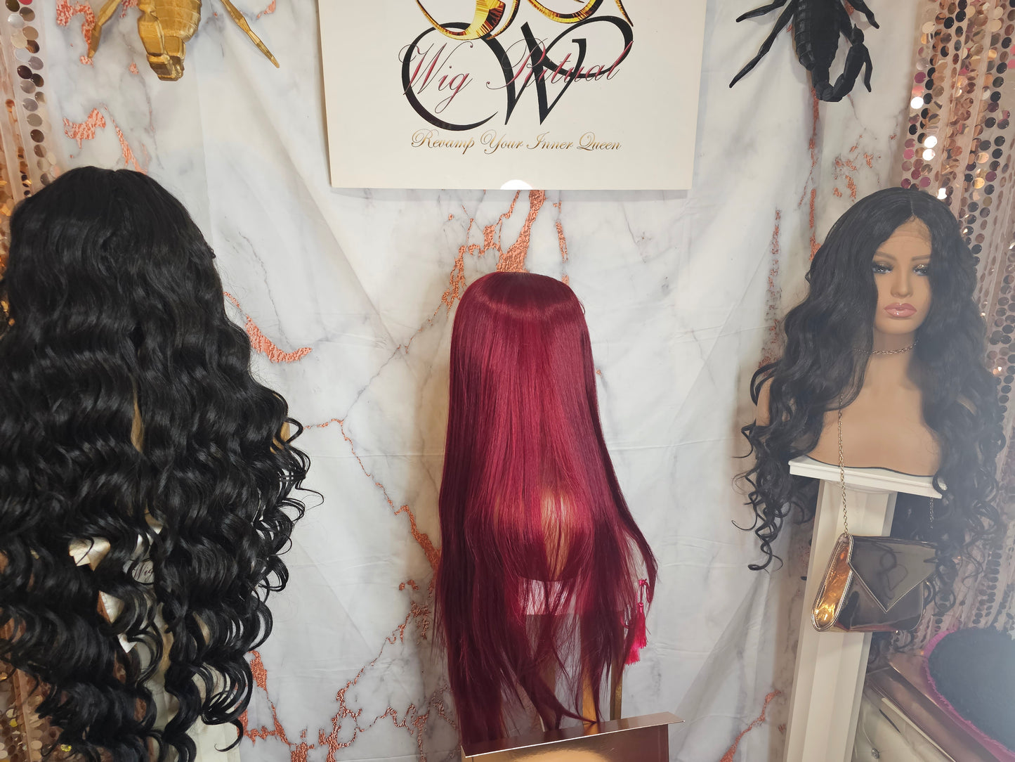 40" crimson red lacefront