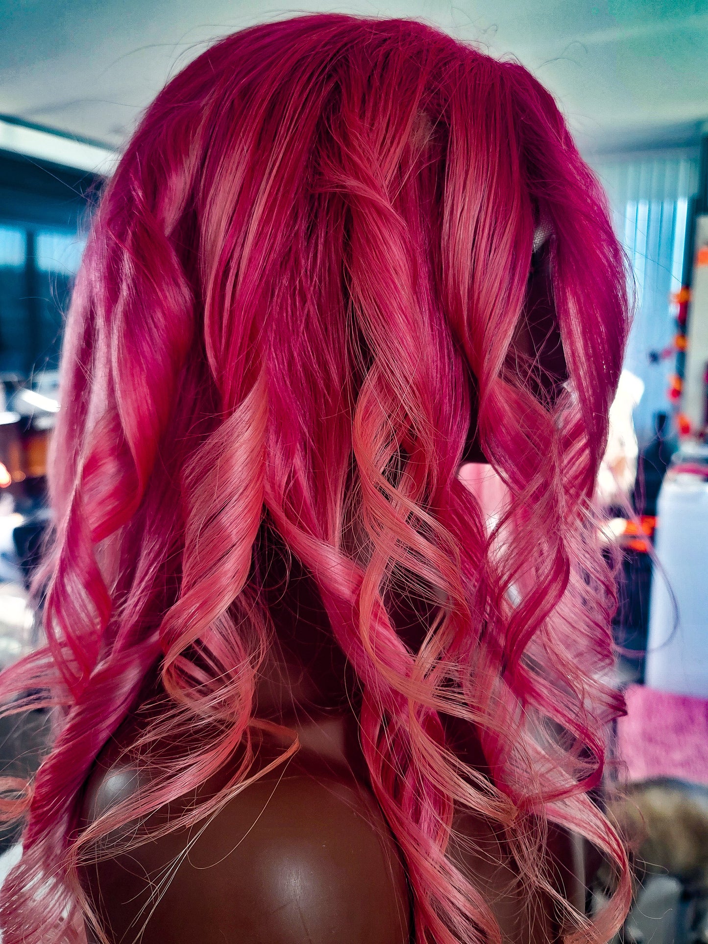 Platinum pink human hair lacefront